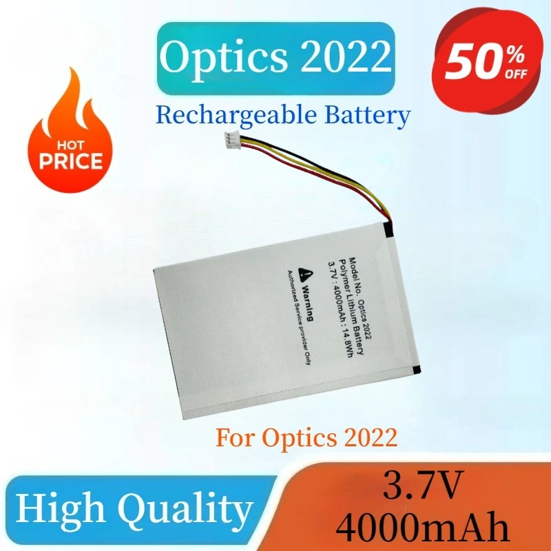 

New High Quality Polymer Lithium Battery 3.7V 4000mAh 14.8Wh for Optics 2022 2020 Rechargeable Battery