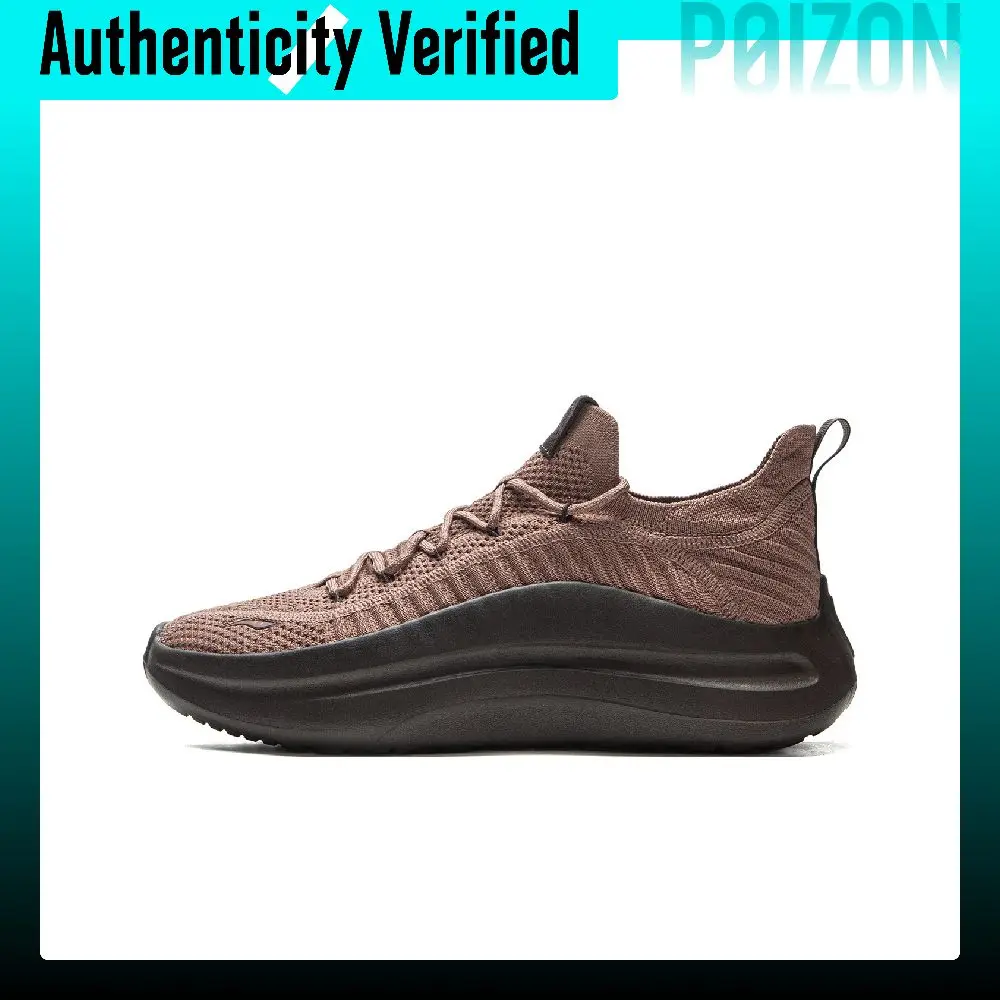 Li Ning Cloud Wave Knit Cushioning Slip Resistant Abrasion Resistant Lightweight Rebound Low top Casual Shoes Men's AGLV129-3