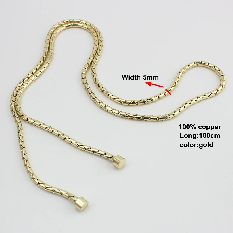 

5pcs Copper chain high - grade handbag hardware accessories female snake chain handles bag chain bag part