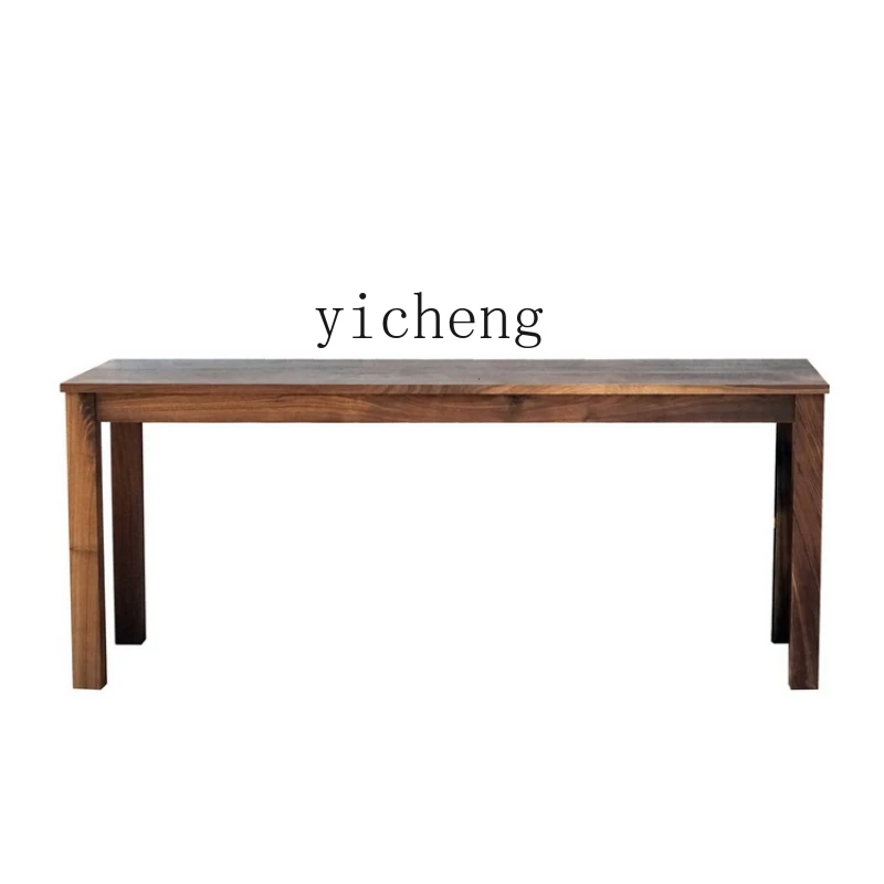 Thin square table Solid wood work against the wall Long table Simple and simple rectangle