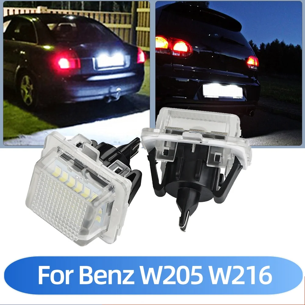 

Number License Lamp For Benz W205 W216 6000K Super Bright LED License Plate Lights For Benz W204 Canbus Error Free A2218200856