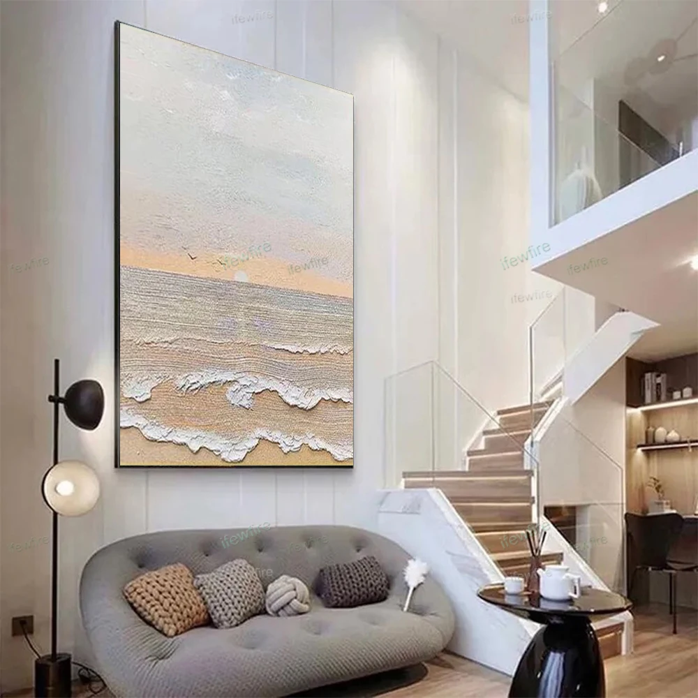 100% Handmade High Quality Golden Texture Abstract Oil Paintings On Canvas Wall Art  For Home Decor Painting Deco Living Room