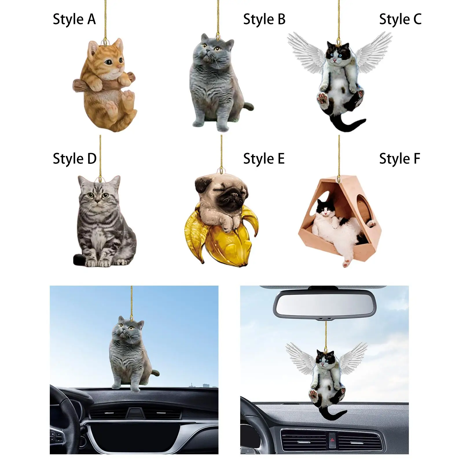 

Милые животные, автомобильный кулон, подвески, украшение, автомобильные аксессуары, забавный автомобильный вид сзади