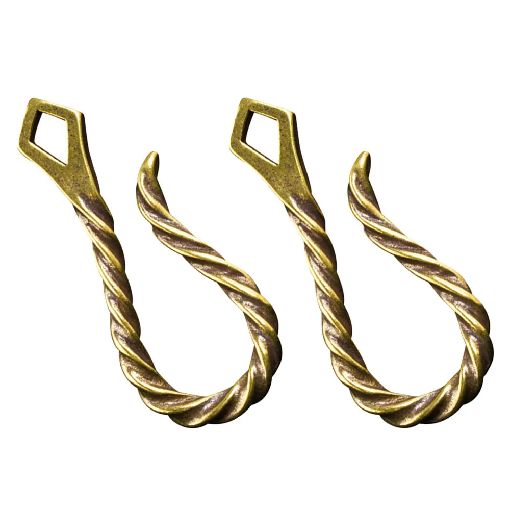 

2pcs Brass Keychains Unique Gifts Diy Handcraft Accessories Keychain Decors Durable Creative Key Ring Waist Hanging Chains Key
