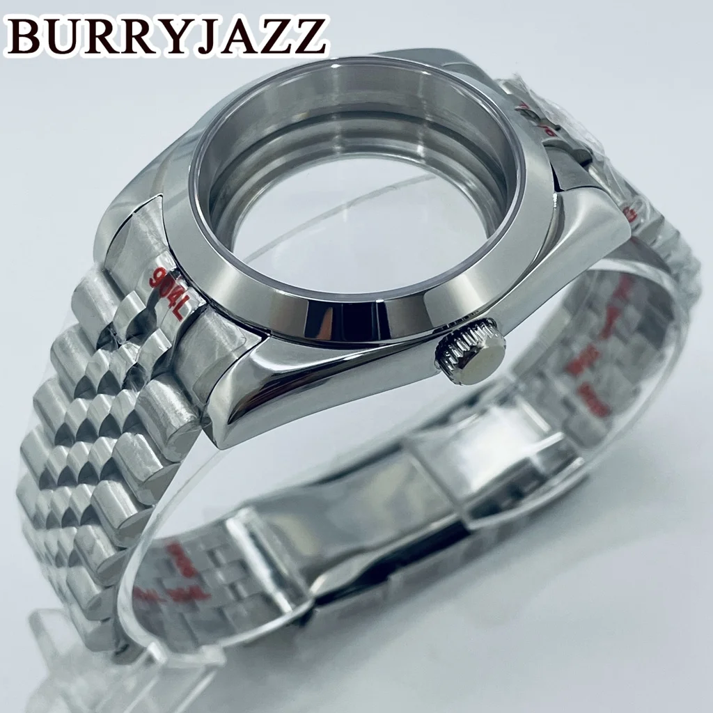 حافظة ساعة بوريجاز مع ياقوت ، حافظة فضة ، 36 ، كريستال 40 ، NH34 ، NH35 ، NH36 ، PT5000 ، ETA2824