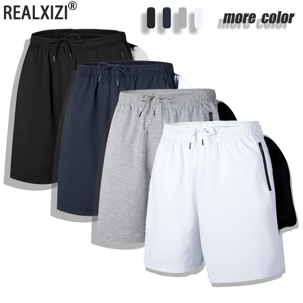 

Summer Men's Sport Shorts Cool Quick Dry Jogging Fitness Shorts Thin Breathable Casual Bottoms with Towel Pockets Running Shorts