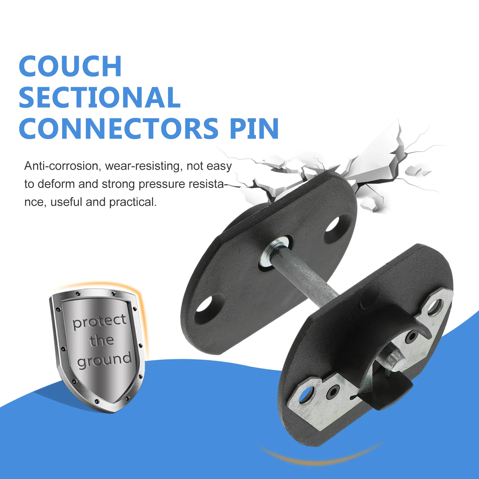 4 Sets Couch Pin Connectors Sofa Sectional Furniture Connection Buckle Brackets Reclining
