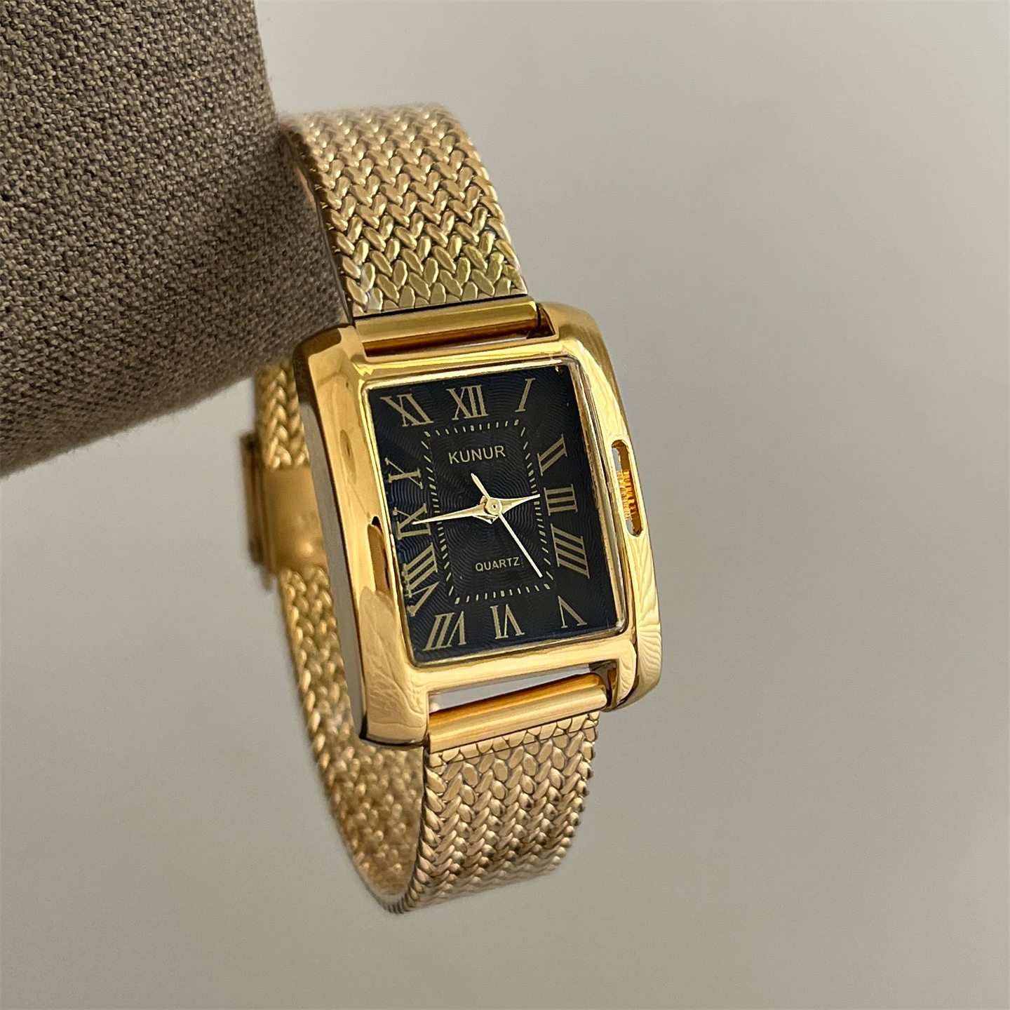 Vintage wheat ear watch with chain, exquisite design, small gold watch for women, elegant ladies watch, ladies accessories