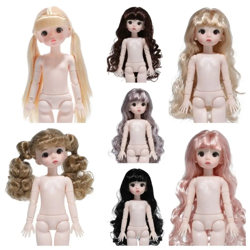 

1/6 BJD Movable Joint Dolls 30cm Dolls Body Girls With Hair 22 Ball Jointed DIY Dress Up Dolls