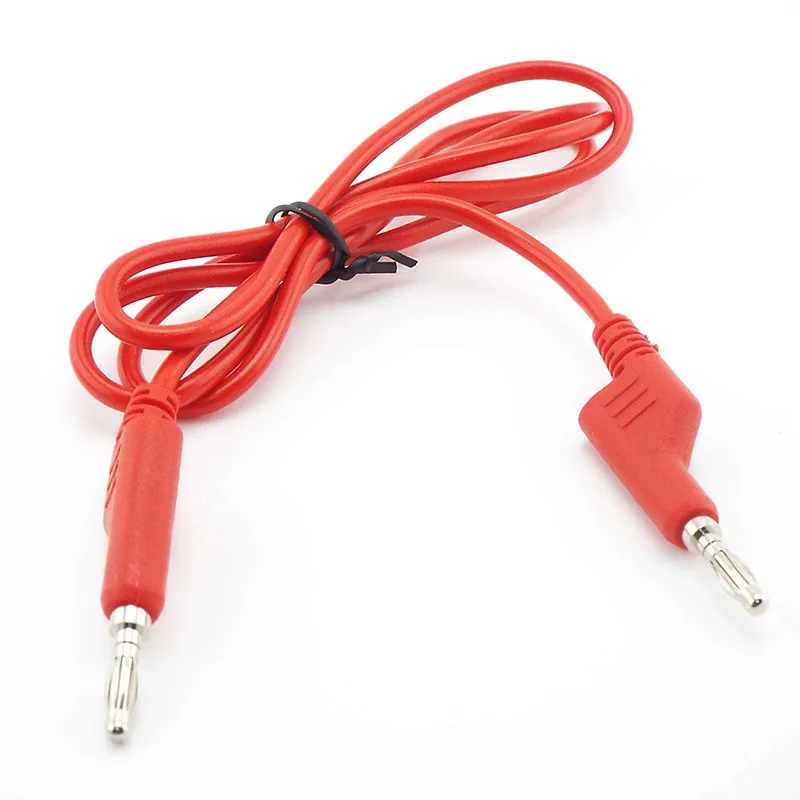 1M Test Cable Lead Double Ended Banana to Banana Plug Test Leads Cable 4mm 10A for Multimeter Measure A4