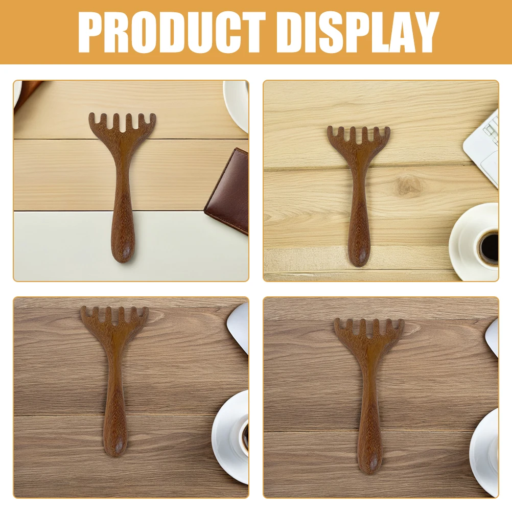 Wooden Five Claw Scalp Massager Wide Tooth Hair Massage Comb Relaxing Tool Natural Wood Meridian Pressure Point Therapy
