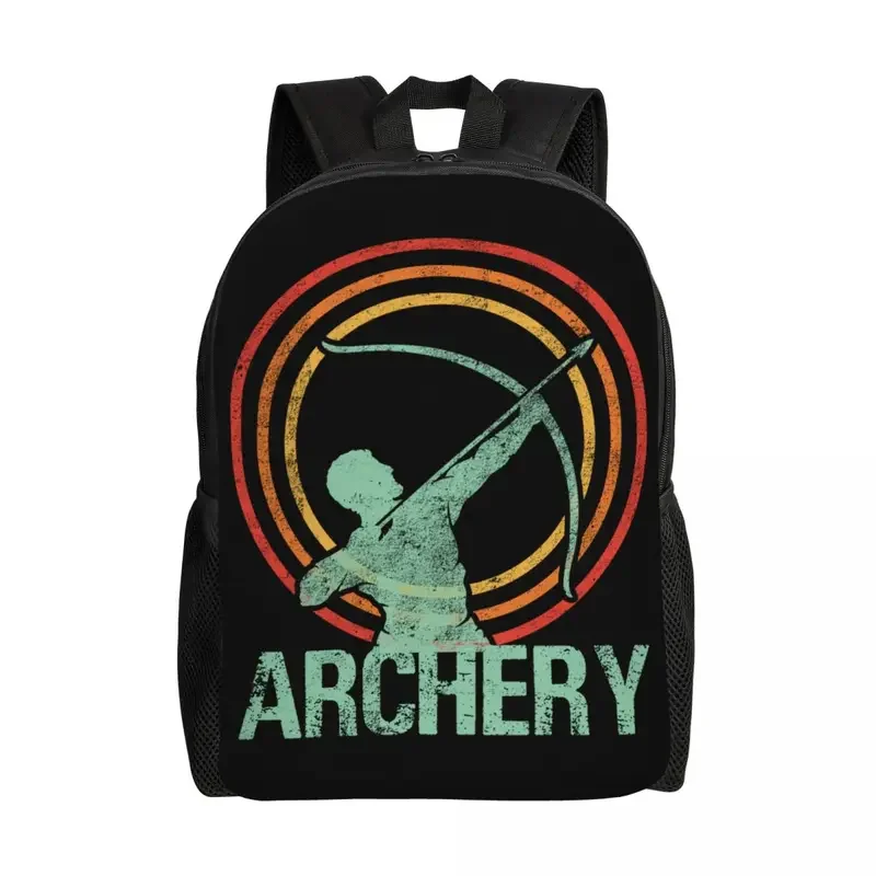 Customized  Retro Archery Arrow Bow Backpacks Vintage Archer School College Travel Bags Men Women Bookbag Fits 15 Inch Laptop