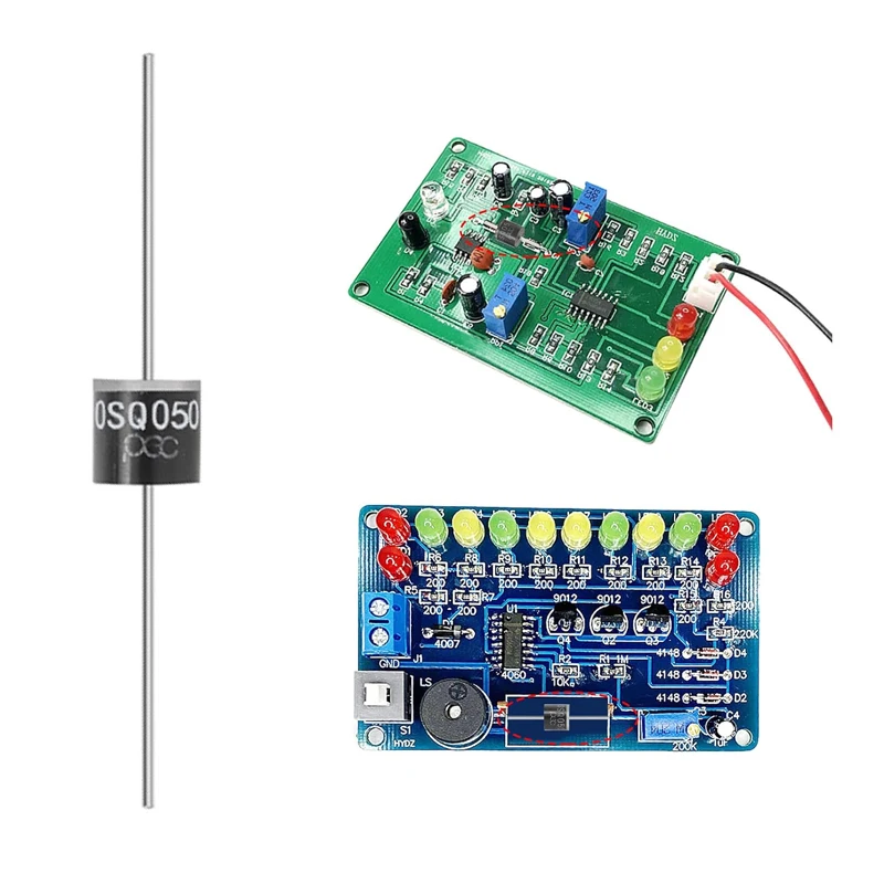 SAMIROB 6PCS 30SQ050 Schottky Diode 30A 50V Axial for Solar Panel Parallel Reflow Protection