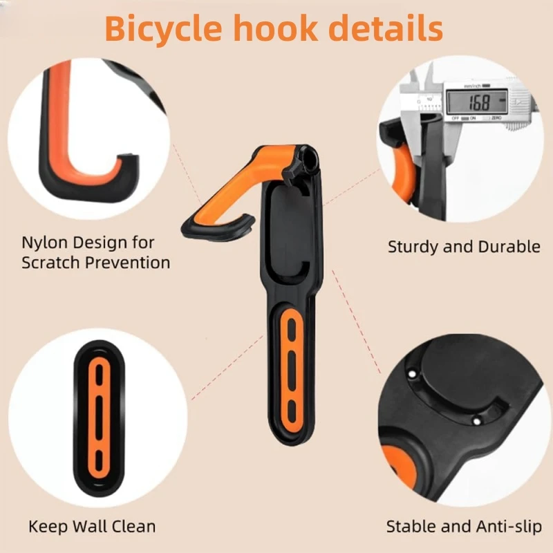 Bicycle Wall Mount Rack Foldable Vertical Bike Rack Wall Mounted Vertical MTB Storage Hanger Cycling Display Stand