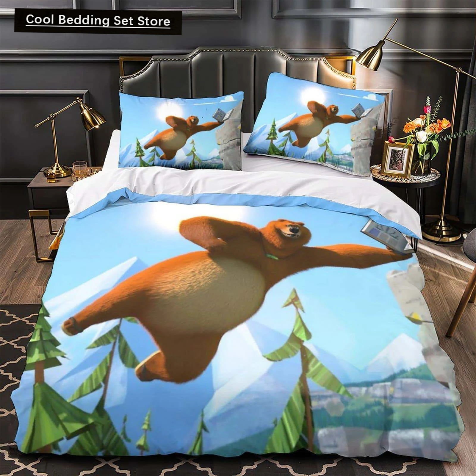 

3D Printed Anime Grizzy and the lemmings Bedding Set Single Twin Full Queen King Size Bed Set Adult Kid Bedroom Duvet cover Sets