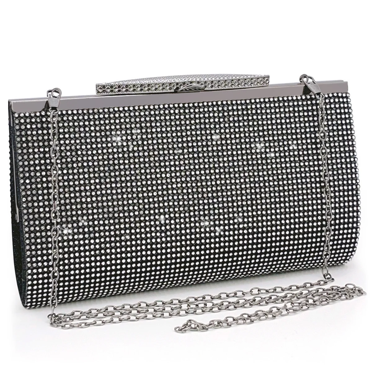 Glisten Rhinestone Clutch Bling Crystal Glitter Crossbody Bag for Bridesmaid Wedding Party Evening Bag Cocktail Party Handbag