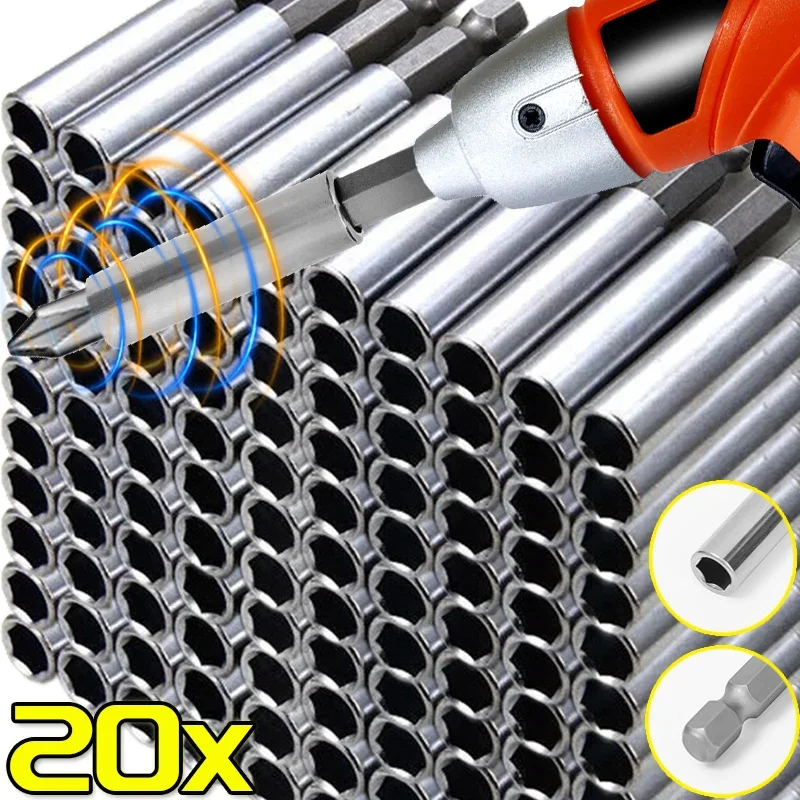 

1/20PCS Magnetic Screwdriver Extension Hexagonal Handle Extended Connecting Rod Carbon Steel Screwdrivers Bit Holder Power Tools