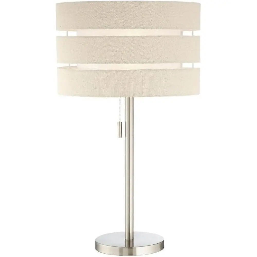 

27 Brushed Nickel Modern Table Lamp with Elegant Design