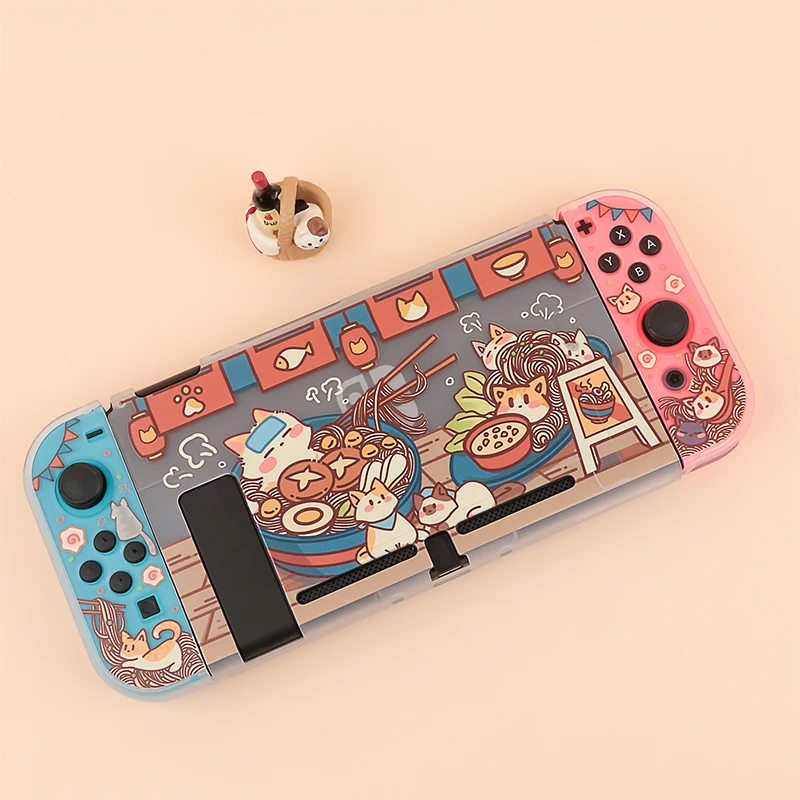 Funda Nintendo Switch OLED Case Kawaii Cat Cover Hard PC Dockable Protective Shell For Nintendo Switch Controller Joy-Con