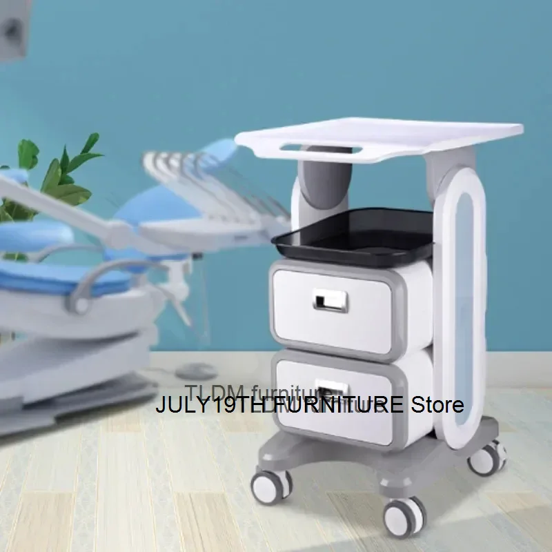 Modern Mobile salon Trolleys Hospital Medical Dental Tool Cart with Two or One Drawer Dental Plastic Storage Tool Trolley Cart Z