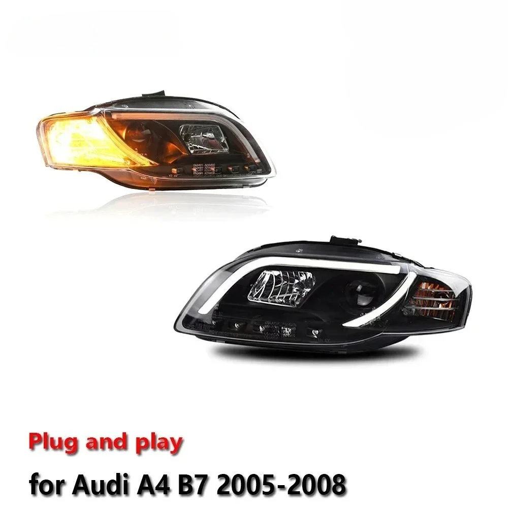 

Car LED Headlight Assemblies For Audi A4 B7 2005-2008 Fog DRL Brake Turn Signal Lamp Plug And Play