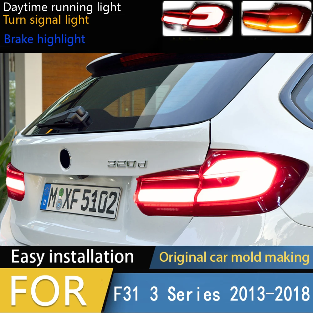 

Автомобильные фары для BMW F31 3 серии Touring, светодиодный задний фонарь 2013-2018, 3D задний фонарь 320D 330D, сигнал DRL, автоаксессуары
