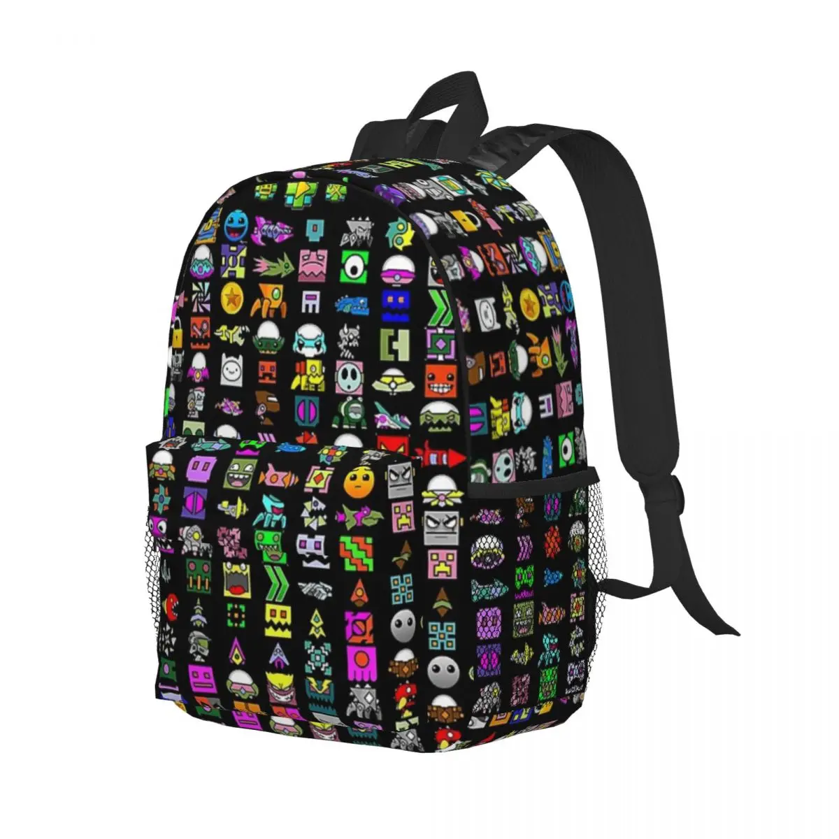 Geometry Dash-Sac à dos universitaire étanche de grande capacité, sac de voyage pour ordinateur portable, sac de livre, 15 pouces, nouvelle mode