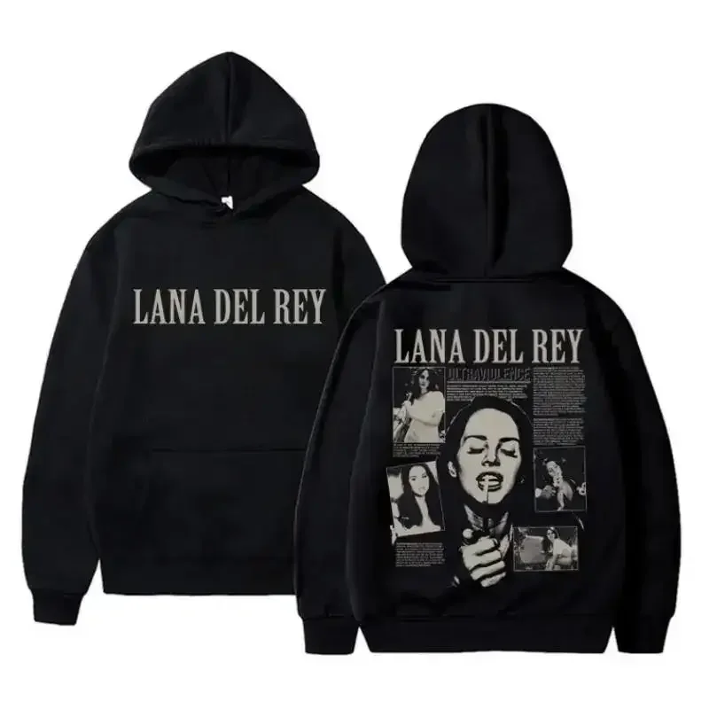 

Lana Del Rey Orinted Hoodies Men Women Music Album Print Sweatshirt Pullover Fall Winter Long Sleeves Fleece Warm Top Clothing