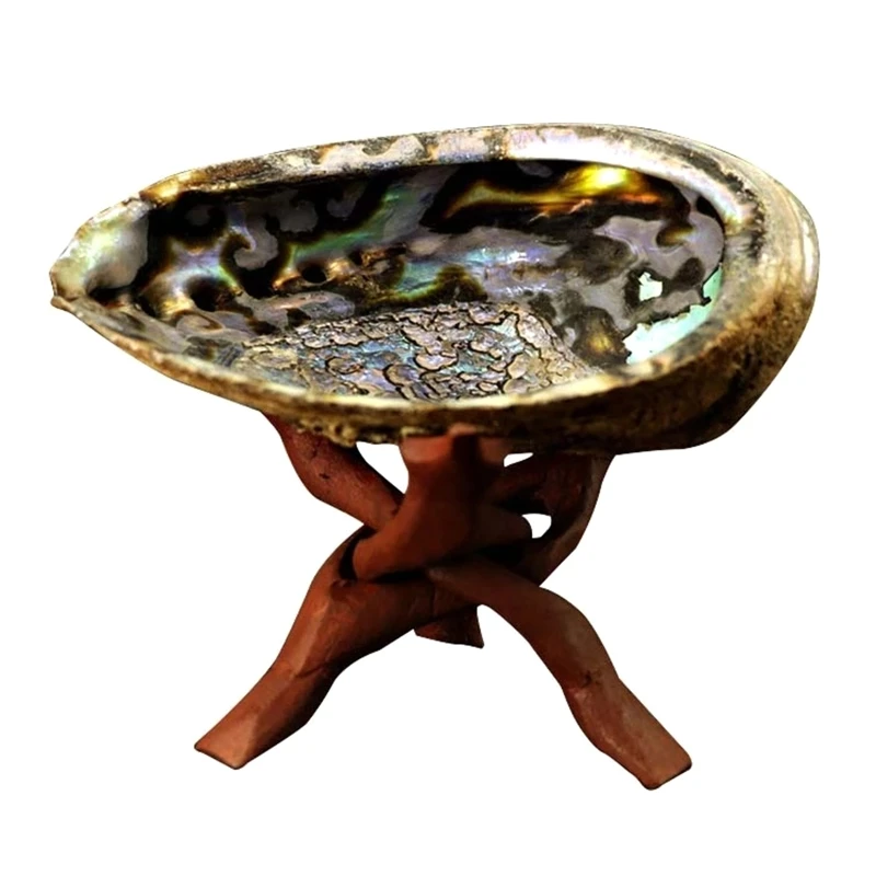 Holy Wooden Bracket Shell Crystal Balls Stand Holder DIY Crafts Rack for Home Bedroom Yoga Room Decoration Healing Purification