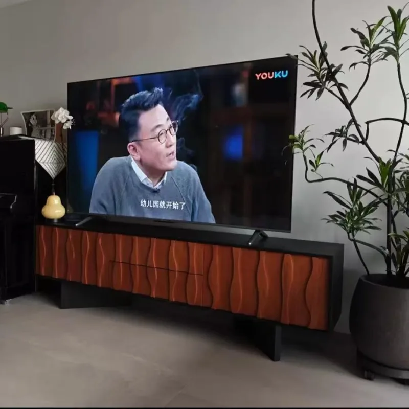 خزانة تلفزيون من الخشب الصلب في العصور الوسطى، وخزانة حائط لغرفة المعيشة، وخزانة تخزين بسيطة وحديثة، وخزانة الشرفة، وخزانة