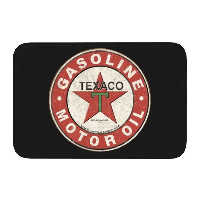 Custom Vintage Birthday Gift Texaco Doormat Mat Anti-Slip Kitchen Bath Toilet Rug Carpet 40*60cm