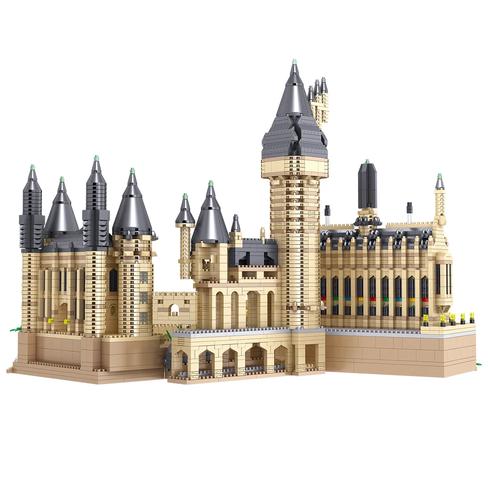 3D Model DIY Brick Magic Castle Building Block Home Decoration Assembly Puzzle Toy for Children Creative Birthday Holiday Gift