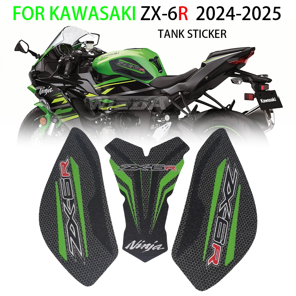 

Mamba series Motorcycle Sticker Anti slip Fuel Tank Pad 3D Side Gas Knee Grip Traction Pads For Kawasaki Ninja ZX6R ZX-6R 2024-