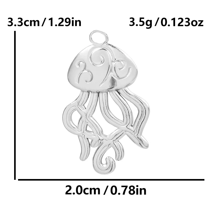 10 teile/los Kein Verblassen Metall Charme Schwert Marine Organismus Edelstahl Anhänger Für Schmuck Machen Liefert Tier Charms Erkenntnisse – Detail 5
