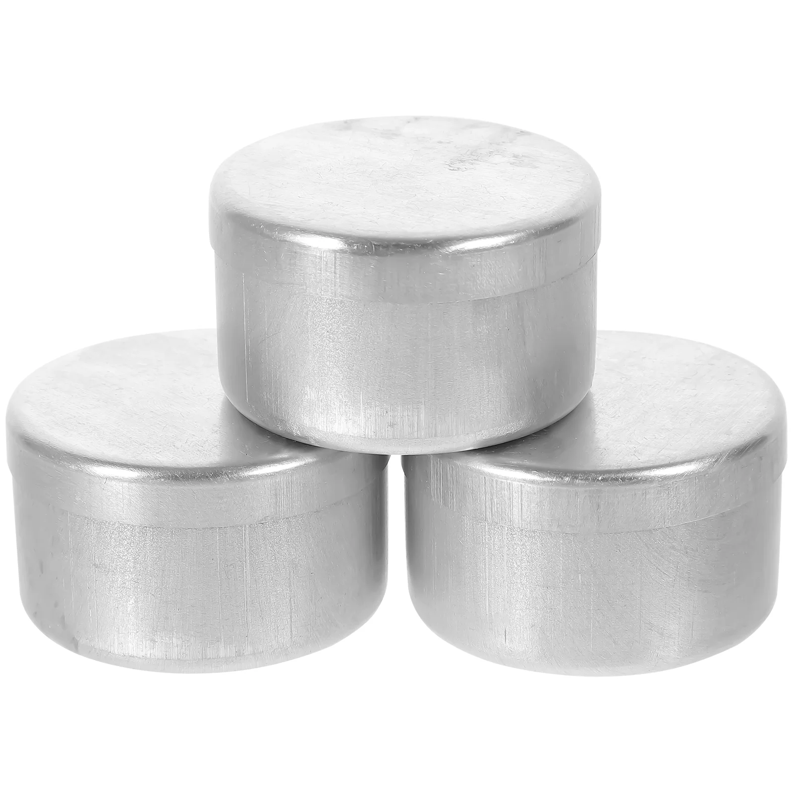 

3 Pcs Weighing Box Labs Instrument Holders Mini Sample Containers Aluminum Jars with Lids Soil Boxes