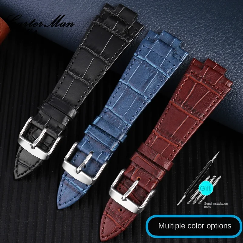 Cowhide watch strap For 1853 Tissot PRX Super player T137.407/137.410 Series watchband Men Stainless steel Wristband Bracelet