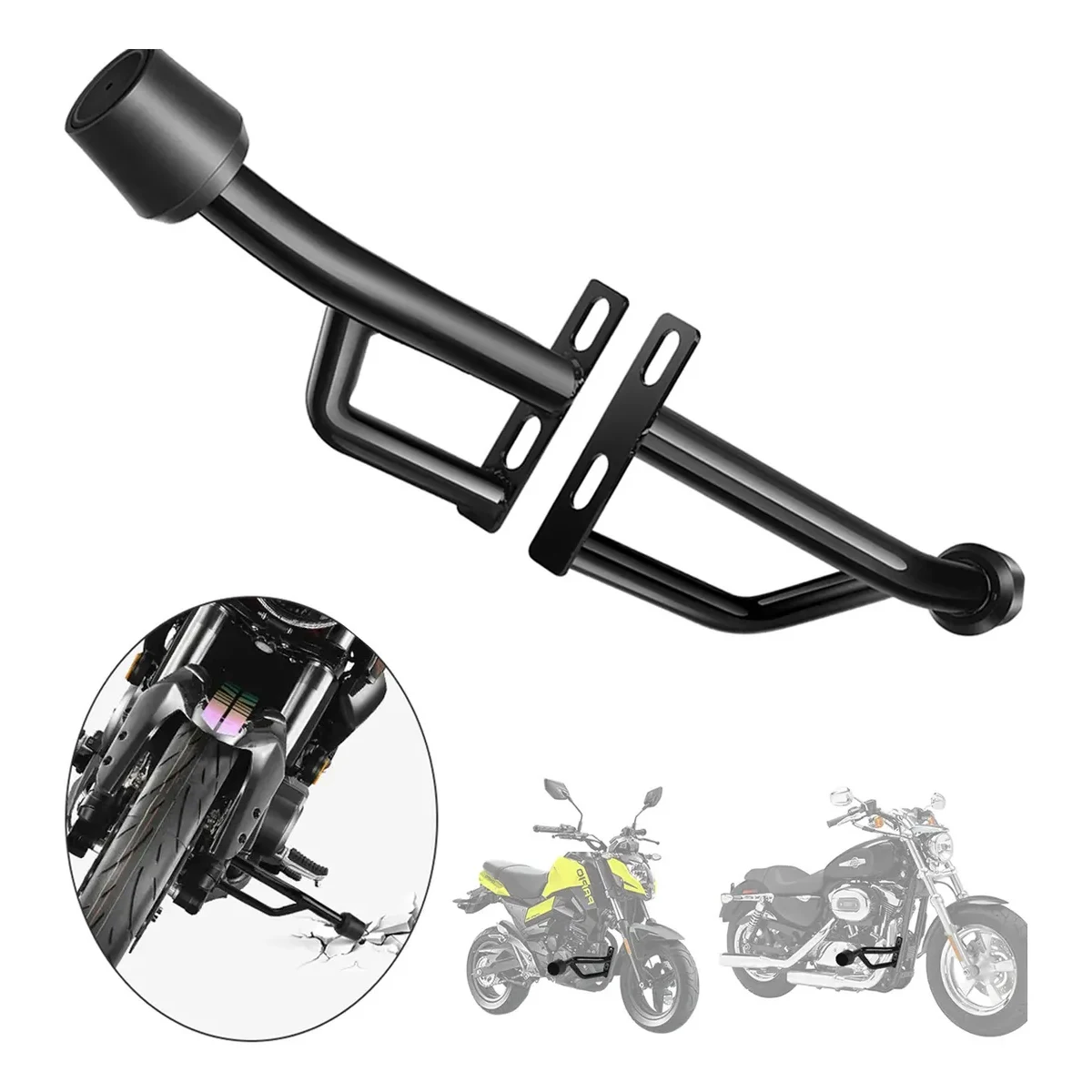 Slider Para Moto Universal con Defensa Caída y Reforzada de Acero. Compatible con la mayoría de las motos.