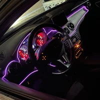 5m Car Interior Atmosphere Lighting LED Strip 5V DIY Flexible EL Cold Light Line Tube With USB Auto Decoration Ambient Lamp 2
