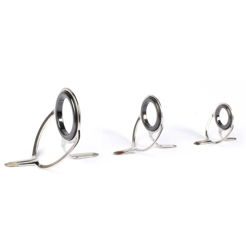 Fishing Line Stainless Steel Eye Rings Fishing Rod Guides Tips Line Repair Kits Multiple Sizes Fishing Rod Accessories Dropship