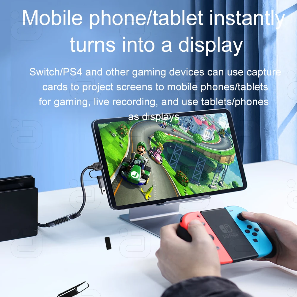 การ์ดจับภาพวิดีโอ HDMI2.0 TYPE-C ayino USB3.0หน้าจอเดียวกัน4K @ 60Hz แสดง YUY2เกมไปยังพีซี VG100จับภาพสตรีมมิ่งสด