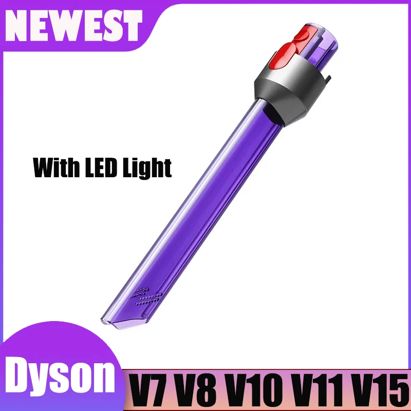 

Replacement for Dyson V7 V8 V10 V11 V15 LED Light Pipe Crevice Nozzle Tool Suction Vacuum Cleaner Spare Parts Crevice Head
