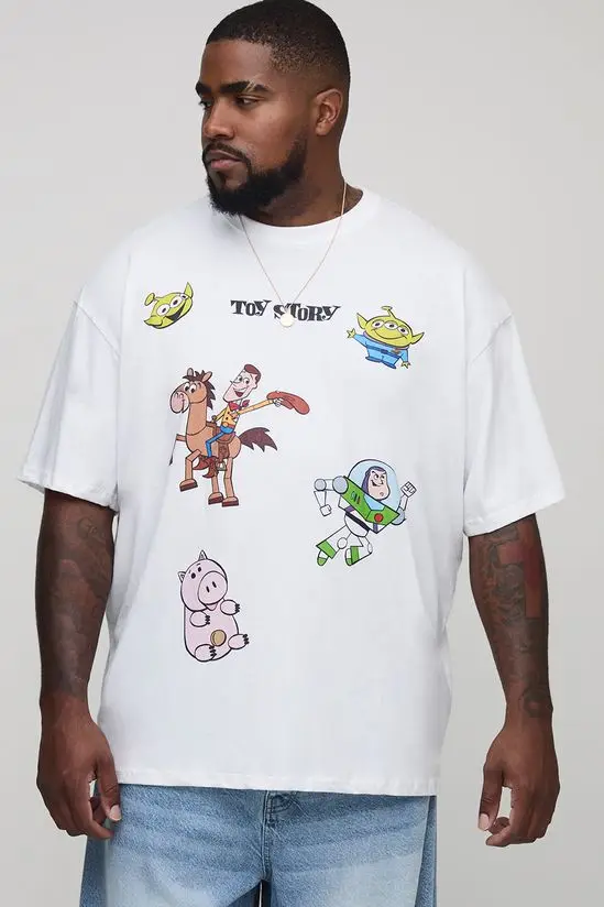 

Toy Story Cartoon Graphic Printing Summer Autumn Winter Cotton Men's and Women's T-Shirts Short Sleeves Luxury Outdoor Sports