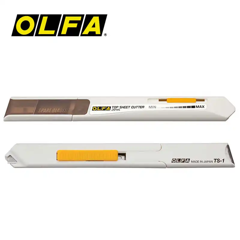 OLFA TS‑1 (209B) Single Sheet Craft Knife Safe Paper Cutter For Newspaper Cutting Magazine Trimming Sticker Top Layer Scraper