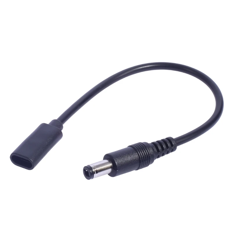 

5.5mmx2.1mm Male to Type C Female Power Charging Cable Adapter 5521 Male to Type C Converters for Laptops Phones Tablets
