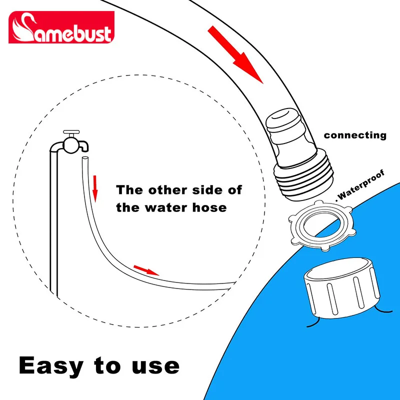 حصيرة رش المياه البلاستيكية القابلة للنفخ ، Camebust ، لعب المياه في الهواء الطلق ، لعبة الرش ، 59" #6