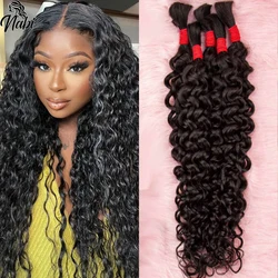 NABI Curly Hair Braiding Bundle Water Wave Hair Extension Bundles No weft Peruvian Virgin Human Hair Bulk for Women Braiding