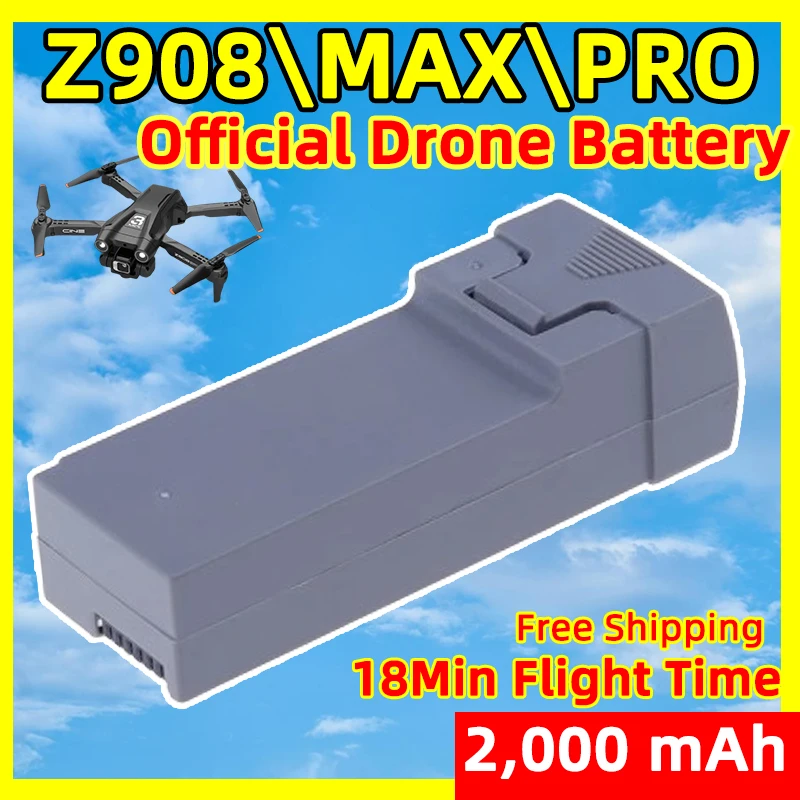 Z908\\MAX\\PRO 2,000mAh Drone RC Official Battery Free Shipping Accessory For Z908/Z908Pro/Z908Max/KF610 3.7V Battery