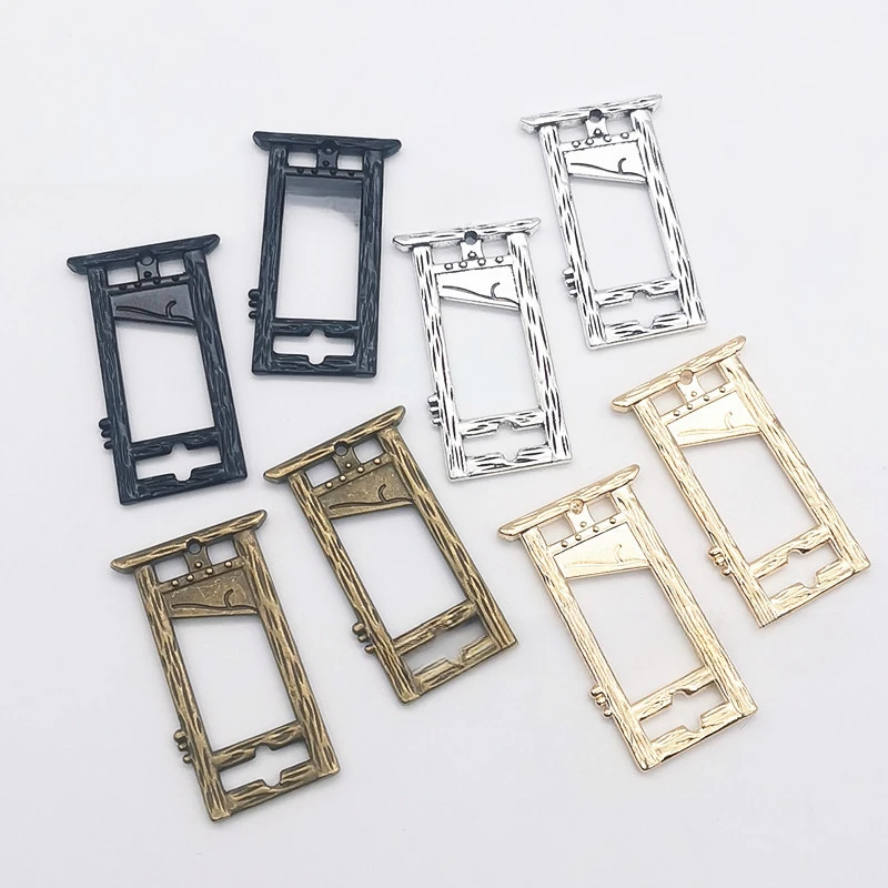 10Pcs Hapiship 2024 Guillotine Charms Cross Alloy Pendant For Making Diy Bracelet Necklace Earring Handmade Accessories Supplies