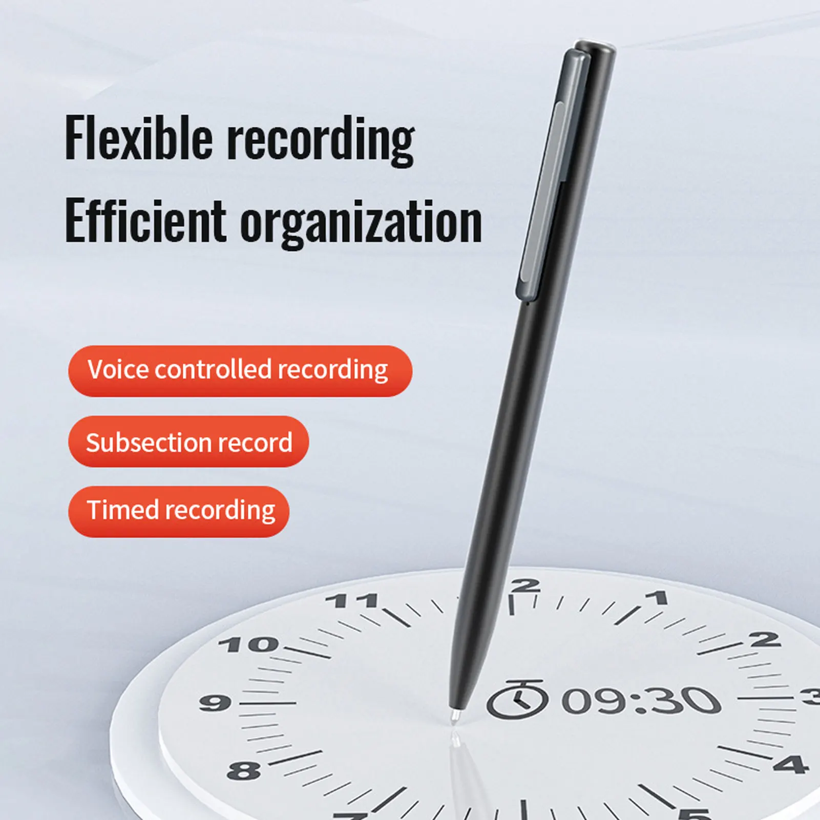 

Voice Recorder Long Standby AI Noise Reduction Ergonomic Design Comfortable Grip Portable Smart Voice Activated Recorder Pen