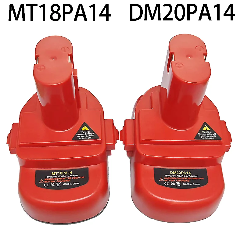 

Адаптер аккумулятора DM20PA14/MT18PA14 для литий-ионных аккумуляторов Makita/Milwaukee/Dewalt 18 В для аккумуляторных электроинструментов Makita 12 В/14,4 В